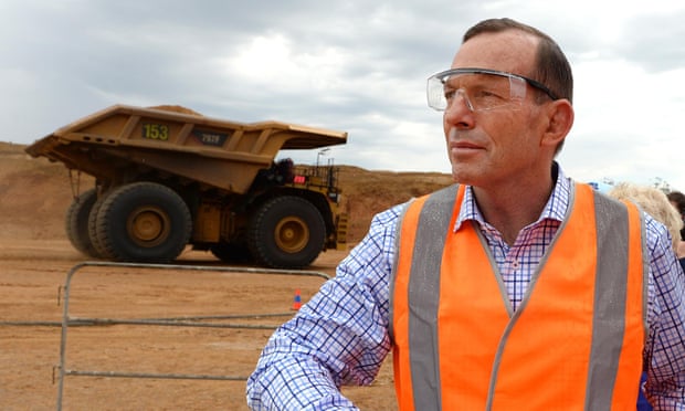 Tony Abbott at the opening of the Caval Ridge coalmine near Moranbah in central Queensland last year.