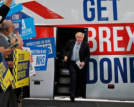 Boris Johnson campaigning in Manchester, 15 November 2019.