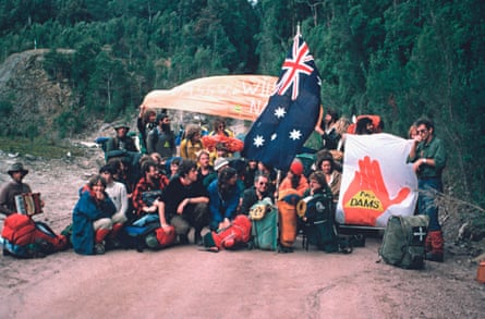 Anti-dam protesters in south-west Tasmania, opposing the planned construction of the Franklin River dam, 1982.