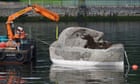 Three-decade-old Floating Head sculpture revived in Glasgow