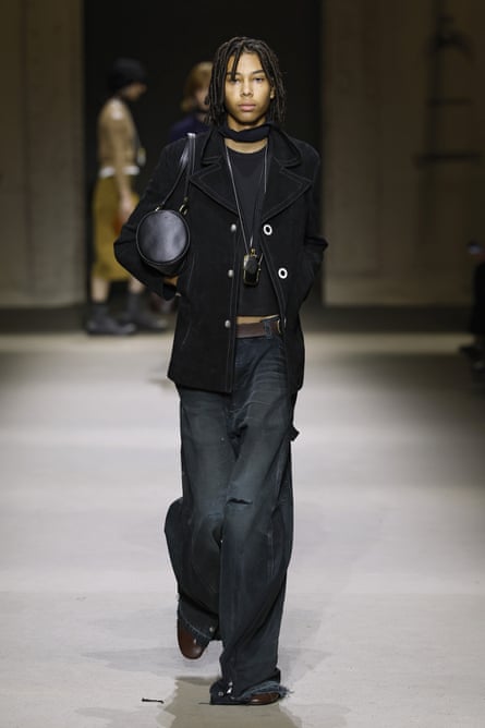 Model on the catwalk at the Coach fashion show in New York, September 2025.