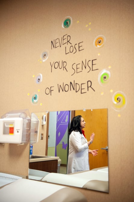 Dr Henderson, a pediatrician for 30 years, in an exam room at the Hattiesburg clinic.