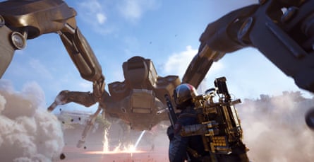 Arc Raiders’ giant Matriarch robot attacking a player.