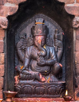 An altar at Dwarika’s Hotel.