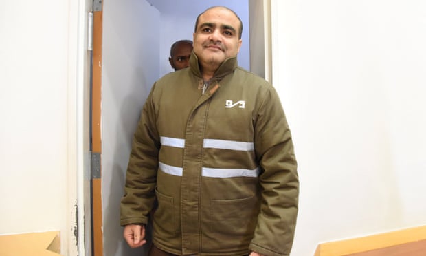 Mohammad El Halabi, manager of operations in the Gaza Strip for the US-based charity World Vision, at a court in Beersheba on Thursday. Photograph: Dudu Grunshpan/Reuters 