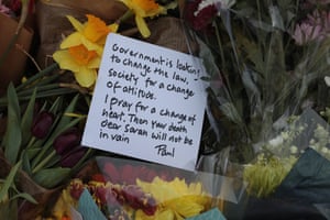 The Sarah Everard memorial on Clapham Common