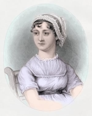 Portrait of novelist Jane Austen, the only novelist in the top 20.