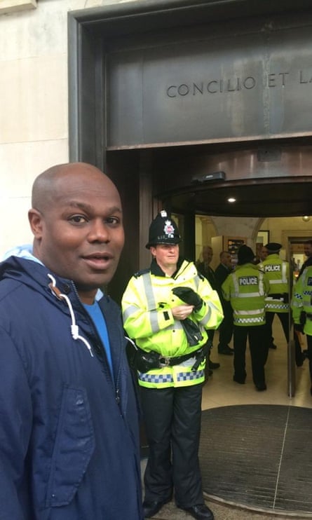 Student Anthony Johnson was not allowed access to the central library after officers saw him talking to the homeless protesters. Greater Manchester police later said it was ‘a misunderstanding’ and let him in