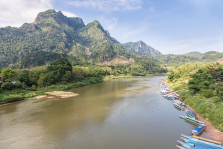 The Ou river by Nong Khiaw.