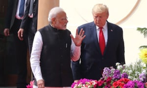 Narendra Modi and Donald Trump during the US president’s visit to India in February.