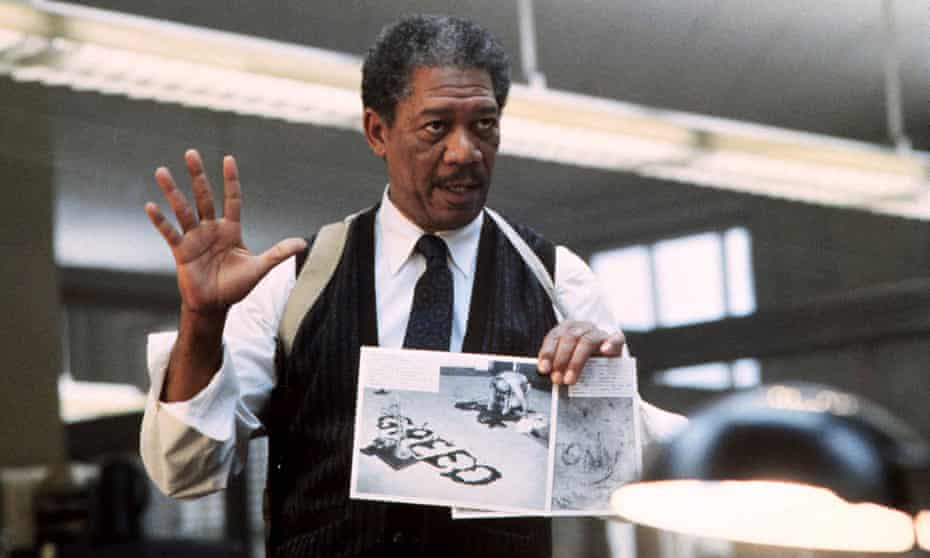 Morgan Freeman in Seven – one of many great 1990s movies.