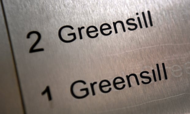 the Greensill building nameplate