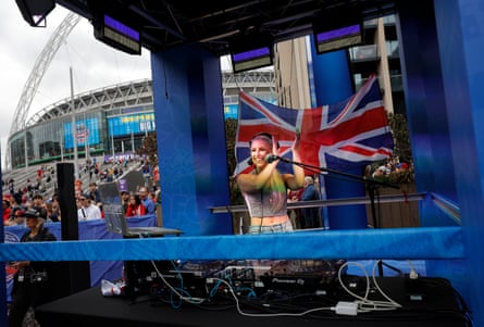 A DJ booth to accompany the Fox Big Noon Kickoff Show.