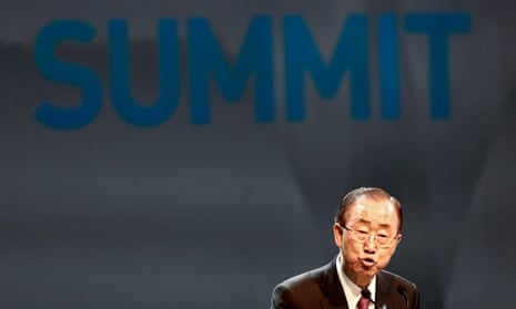 UN secretary general Ban Ki-moon speaks during the opening ceremony at the World Humanitarian Summit.