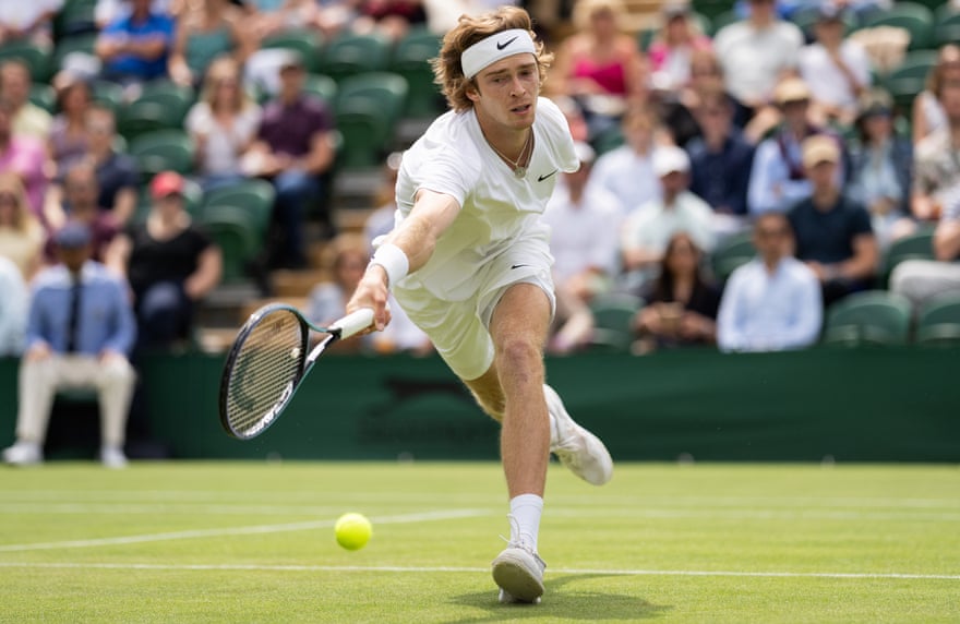 Andrey Rublev at Wimbledon last year.