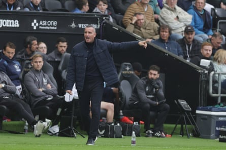 Nicky Hayen reacts as his Burnley side sink to the bottom of the Championship.