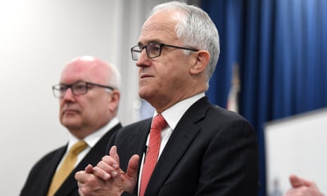 Malcolm Turnbull (right) and George Brandis