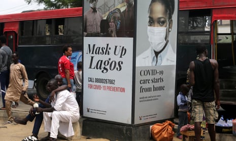 A Covid information billboard in Lagos, Nigeria, a country that is awaiting its first Covid vaccine.