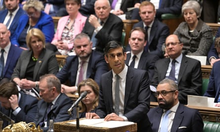 Rishi Sunak during his statement to the House of Commons.