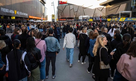 Fans outside the Friends arena in Stockholm.