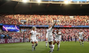USA’s Megan Rapinoe celebrates scoring the opener.