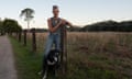 Mullumbimby resident Nikki Malone stands at her property with a dog