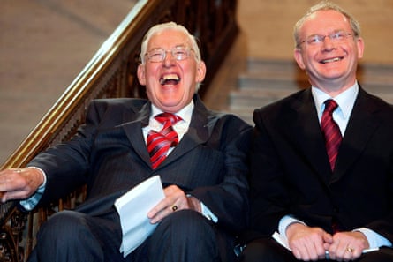 The late first minister Ian Paisley and the late deputy first minister Martin McGuinness after being sworn in at Stormont in 2007.