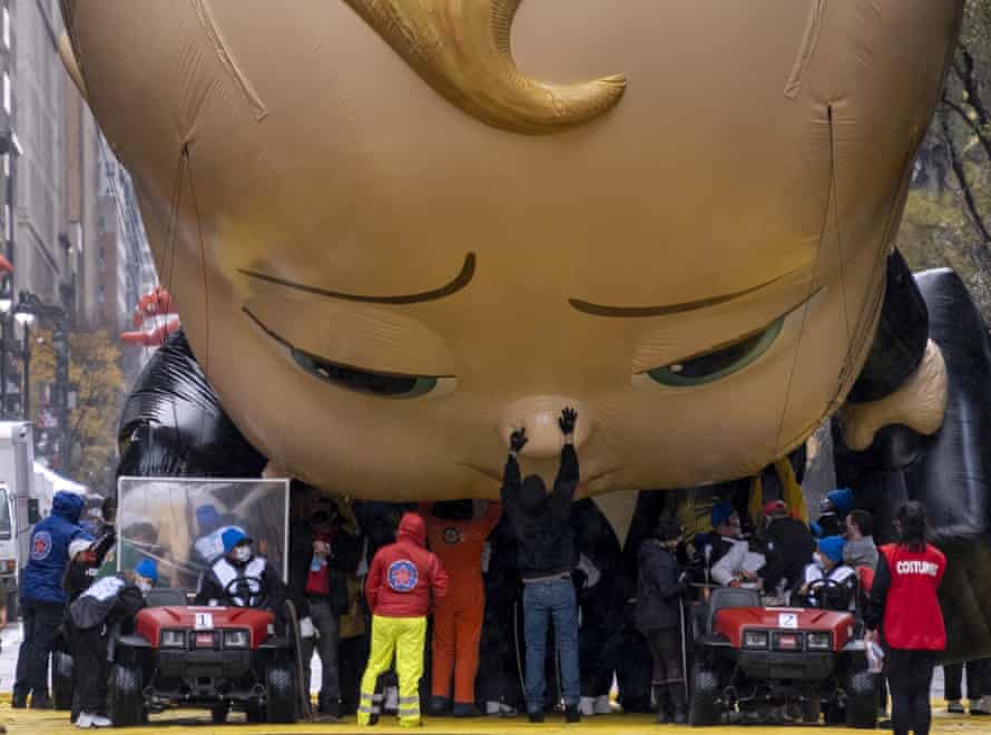 The Boss Baby balloon is deflated