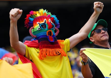An Ecuador fan before their game against Germany