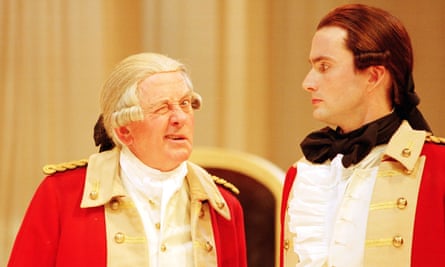 Benjamin Whitrow, left, as Sir Anthony Absolute and David Tennant as Jack Absolute in Sheridan’s The Rivals at Stratford-upon-Avon in 2000.