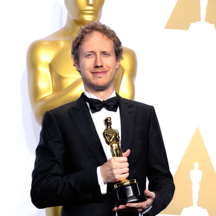 Nemes picks up the Oscar for best foreign language film for Son of Saul in February 2016.