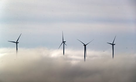 Wind turbines in Lancashire