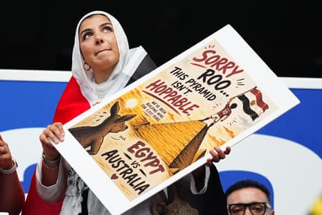 An Egypt fan with a banner