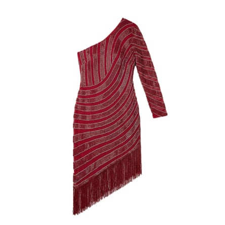 Karen Millen thigh-high Split Embellished Woven Fringed Midi Dress