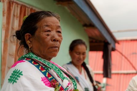 Two Indigenous women in traditional dress