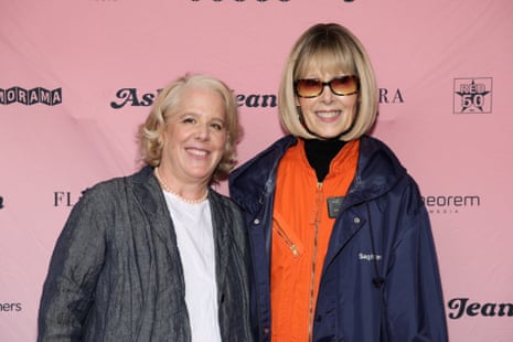 E Jean Carroll, right, attended a screening of a documentary about her, Ask E Jean, with her lawyer, Robbie Kaplan, on 21 May in New York City.