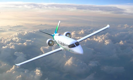 Artist’s rendering of Zunum 2022 hybrid-electric plane.