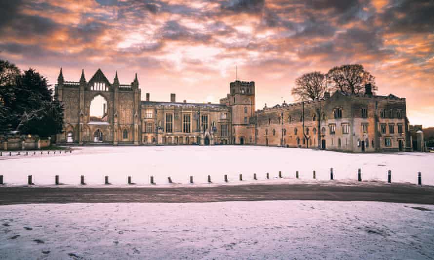 Early bloomers: 10 of the best UK gardens for late winter and early spring | Travel 5 Newstead Abbey in the snow.