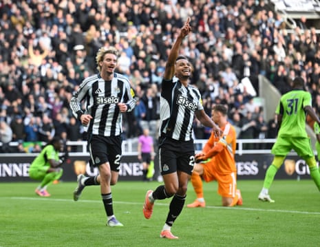 Jacob Murphy celebrates his goal