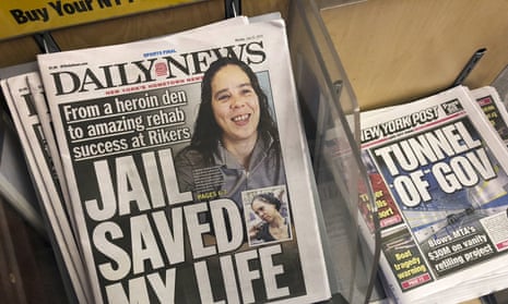 Copies of the New York Daily News are for sale at a news stand in New York City on Monday.