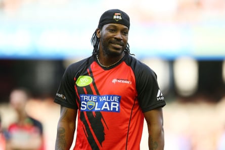 Chris Gayle playing for the Melbourne Renegades in 2016.