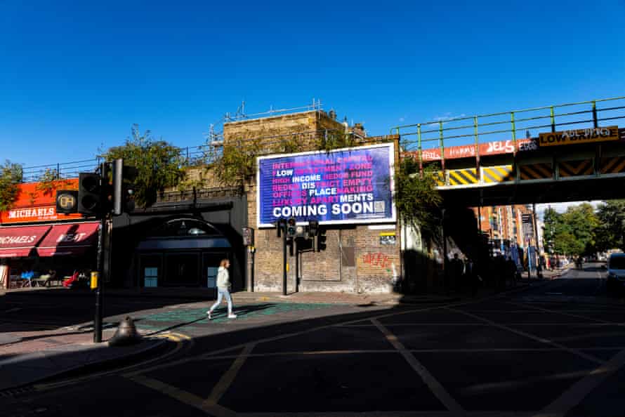 Artist Ellie Laycock’s poster against gentrification in Brixton.