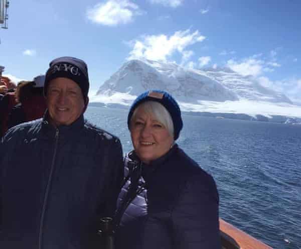 Bryan and Kay Tolra, on one of their frequent pre-pandemic cruises.