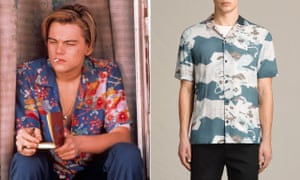 (From left) Leonardo DiCaprio as Romeo; Kahana short sleeve shirt, now £59, All Saints.