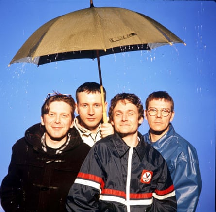Teenage Fanclub in 1997 (l-r): Norman Blake, Raymond McGinley, Gerry Love and former drummer Paul Quinn.