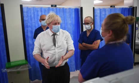 Boris Johnson at Hexham hospital, 8 November 2021