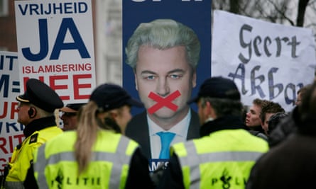 Freedom Party leader Geert Wilders portrayed himself to Dutch voters as a champion of liberty after his conviction for hate speech