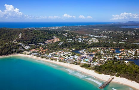 An aerial view of Noosa