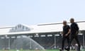 The sprinklers are on at Craven Cottage. 
