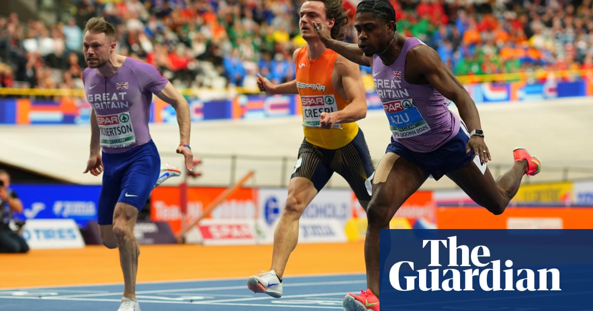 Jeremiah Azu wins European Indoor gold for Britain in men's 60m